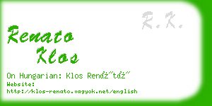 renato klos business card